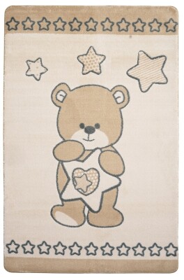 Baby Set Star Bear Bej Oymalı Bebek Halısı - 2
