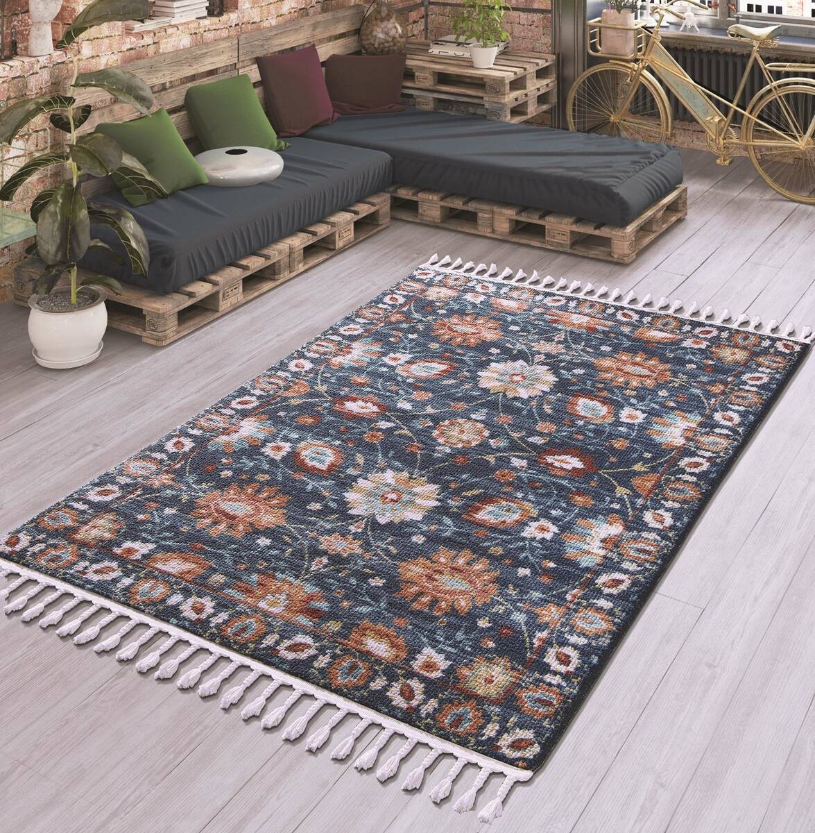 Festival Hali Style 9759a Mavi 160x230cm 4m2 Cok Kaliteli Kalin Yumusak Yuzeyli Mavi Renkli Hali Fiyati Ve Ozellikleri Gittigidiyor