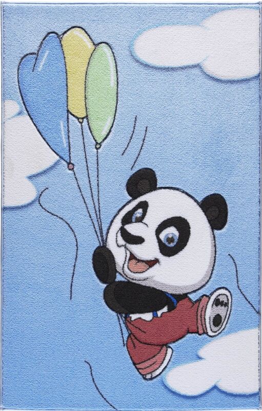 Flying Panda Mavi Oymalı Çocuk Halısı - 2
