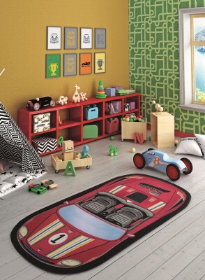 Fırst Racer Kırmızı Bukle Çocuk Halısı - 3