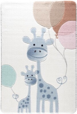 Happy Gıraffe A.Mavi Oymalı Bebek Halısı - 2