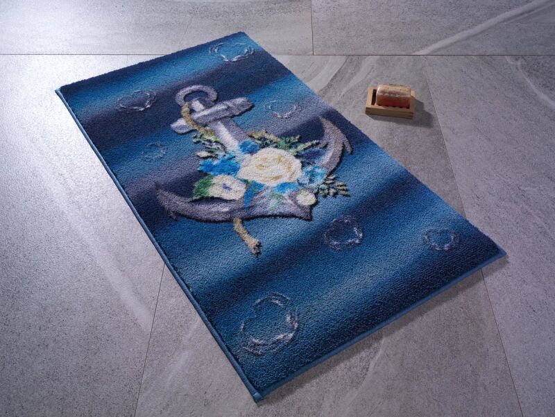 Romantic Anchor K.Mavi Banyo Halısı - 1