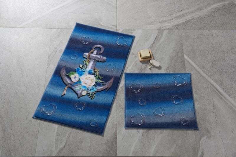 Romantic Anchor K.Mavi Banyo Halısı - 4