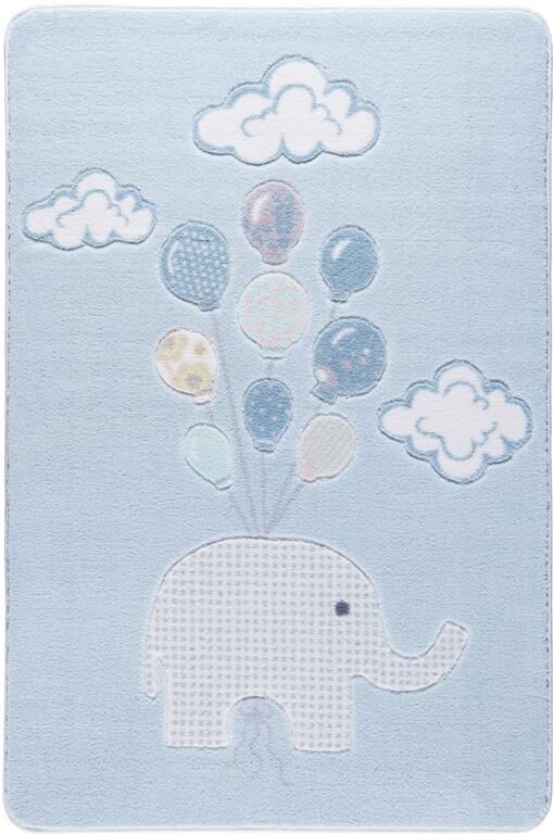 Sweet Elephant A.Mavi Oymalı Bebek Halısı - 2