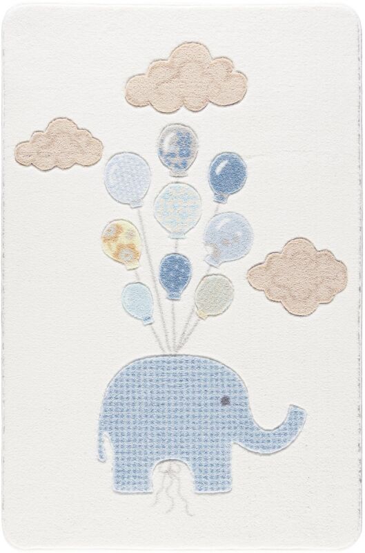 Sweet Elephant Beyaz Oymalı Bebek Halısı - 2